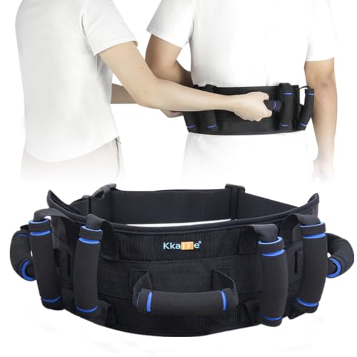 KkaFFe Gait Belts for Seniors, Gate Belt Medical for Elderly with 7 Handles