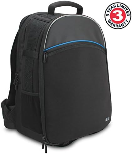 USA Gear Digital Camera Backpack - Includes Laptop Compartment, Rain Cover, Large Lens Storage and Weather Resistant Bottom - Compatible with Canon, Nikon, Sony, Pentax and More DSLR Camera Bags