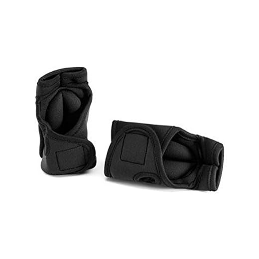 Black Weighted Exercise Gloves - 1 Pound Each Perfect for Cardio Kick Boxing MMA Aerobics Shadow Boxing Speed Toning and Strength