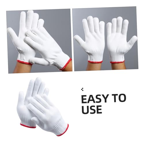 Guantes de trabajo transpirables y resistentes de nailon 500d, pack de 12 pares antideslizantes 7