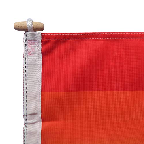 1000 Flags Sicherheitsflagge für den Strand, mit Seil und Knebelverschluss, 90 x 60 cm, Rot / Gelb - Image 3