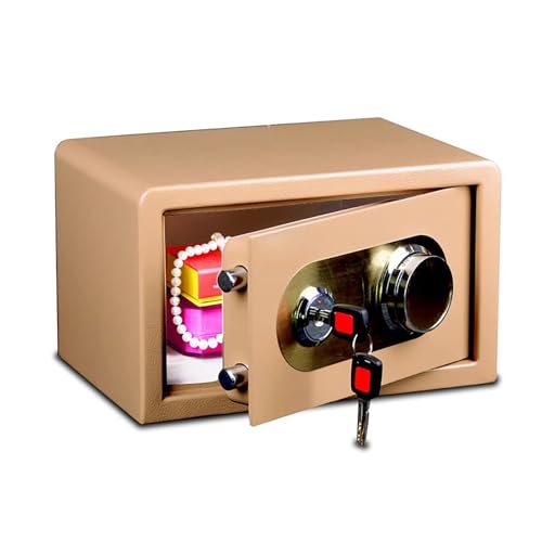 XRRJFYH Mini Caja Fuerte Cofre Combinación de Diales Caja Fuerte Empotrable Safe para Dinero, Joyas y Documentos