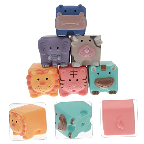 TOYANDONA 6 Peças De Blocos De Construção Macios Em Relevo Blocos De Construção Para Crianças Brinqu