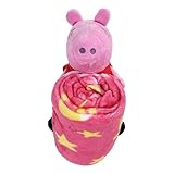 Northwest Character Hugger Pillow & Silk Touch Throw Blanket Set, 40' x 50', Playful Peppa Pig