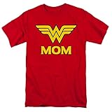 Wonder Woman Wonder Mom T Shirt & Stickers | Mothers Day Gift (XX-Large) Red