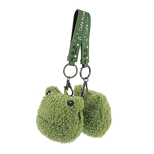 Mini porte-monnaie grenouille mignon lot de 2 petits porte-clés pour garçon et fille