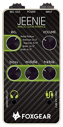 Pédale de simulation d'ampli Foxgear Jeenie pour corriger un son de guitare plat