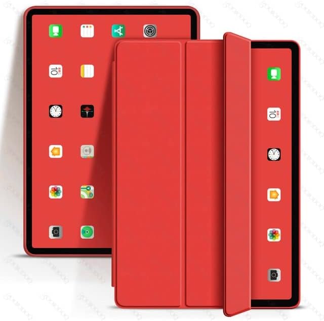 UnDePlus iPad Pro 11 1. Nesil ile uyumlu Kılıf Arkası Silikon Smart Case A1980 A2013 A1934 A1979 Kırmızı