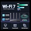GL.iNet GL-BE9300 (Flint 3) Tri-Band WiFi 7 Router, High-Speed 6GHz Gaming WiFi Router for Wireless Internet, Long Range, 5 x 2.5G VPN Routers for Fiber Optic Modem, Computer Routers, Home & Business