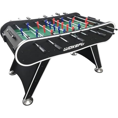 OCACA Foosball Table Soccer Arcade Games: Foosball Tables Adult Size for Home, Game Room, Bar - Competition Sized Football Table w/ 2 Balls, 2 Drink Holders, Table Soccer Game for Kids and Adults Cover