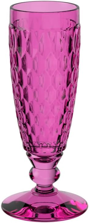 Villeroy & Boch - Boston Berry Champagne Glass, 120 ml, Crystal Glass for Champagne and Sparkling Wine, Dishwasher-Safe, Pink