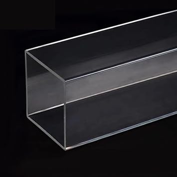 2pcs 240mm Acrylic Square Tube 10100mm Side Acrylic Square Pipe Hollow Duct PMMA Cantal Transparent Tube50x50x3mm