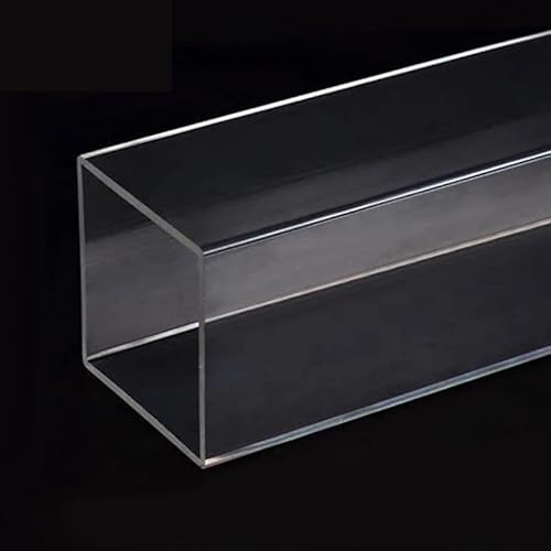 2pcs 240mm Transparent Acrylic Square Tube - Customizable PMMA Hollow Duct for Crafting and Industrial Use(200x200x4mm)