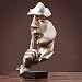 Produktbild LWZY Harz-Schweigen ist Gold Menschen statuen skulpturen,Kreativen Handwerk Home büro Dekoration Kunst Ornamente Denker statuen Vintage deko Figur skulpturen -A 17x17x35cm(7x7x14inch)