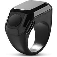 Yuanpgky Counter Prayer Tasbih Smart Ring Count | Digital Tasbih For Zikr Ring For Men Women | Waterproof DC 5V Charging Port | Electronic Finger Counter Black20MM