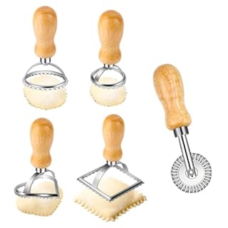 Stampo per Ravioli, 5 Pezzi Taglia Ravioli, Timbri per Ravioli e Taglierina per Ravioli, Taglia Ravioli per Ravioli Pasta e Biscotti
