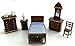 Dollhouse Minaiture 1:48 Scale Plastic Bedroom Furniture Set Suite
