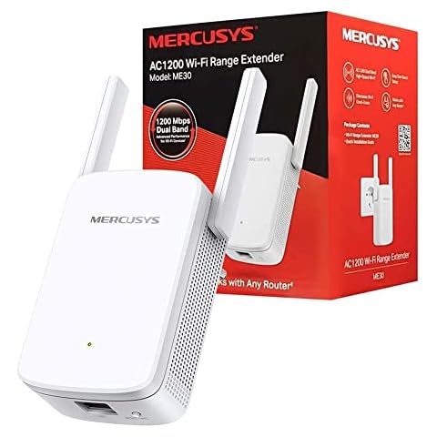 Repetidor wifi MERCUSYS ME30 AC1200 con 2 Antenas Externas Cover