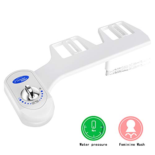 Non-Electric Bidet Toilet Attachment/Self-cleaning Dual Nozzle and Easy Water Pressure Adjustment for Sanitary