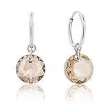 Espesor Pendientes de Aro: 1.2 mm - Diámetro 14 mm - Swarovski: 10 mm
