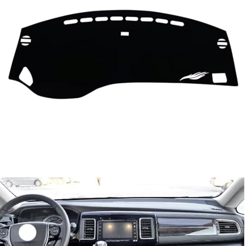 generic leather dash board cover mat Compatible with HONDA Elysion 2016-2019 ，dashboard cover(Black)