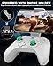 Koiiko Wireless Gaming Controller for iPhone 15/14, iPad, Tablet, Android/PC/Switch/PS3/PS4, Streaming on PS4/Xbox/PC, Hall Effect/Hall Trigger, 6-Axis Gyro Sensor, Gamepad with Phone Holder White