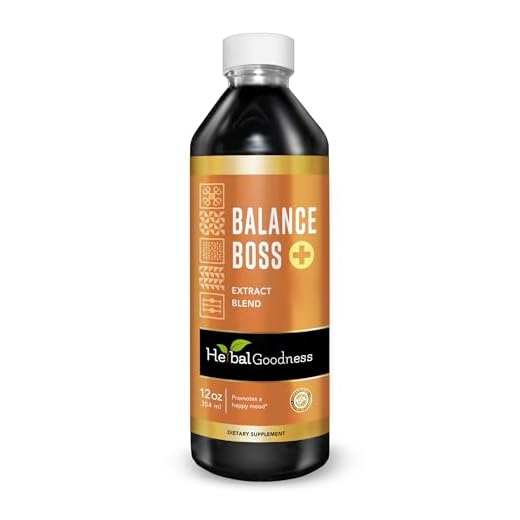 Herbal Goodness Happy Mood Support Supplement - St Johns Worth Promotes Relaxation and Calmness, Rhodiola Rosea Balance Boss 12 Fl. oz