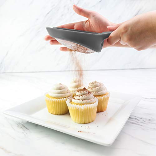 image for Tovolo Scoop & Sift, Ergonomic Fine Mesh Sieve Flour Sifter, Easy Scoo