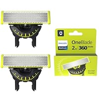 Philips OneBlade Original 360-Klingen, passend für alle OneBlade und OneBlade Pro Modelle, original von Philips, 2er-Pack (Modell QP420/60)