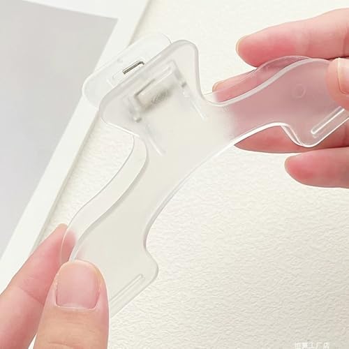 Molishan Transparent Book Page Holder for Reading, Book Opener Holder Convenient for Reading Teaching and Fixing Music Book, Page Marker Clips for Teacher Clerk 2Pcs - Thumbnail 7