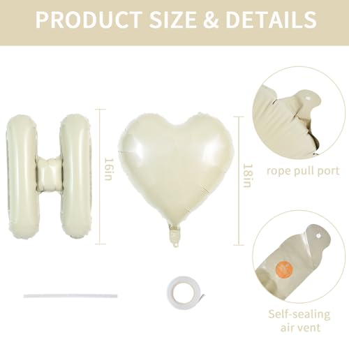 Image of TONIFUL 16 Inch Cream White HOME SWEET HOME Letter Balloon Decorations
