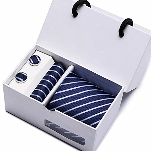 Set de corbata, pañuelo y gemelos de seda para hombre