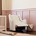 Babyletto Kiwi Recliner and Swivel Glider in Performance Cream Eco-Weave, GREENGUARD Gold Certified, Manual Recline, Water Repellant + Stain Resistant Fabrics