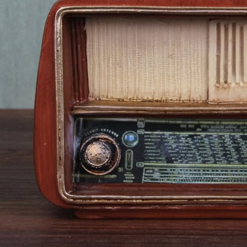 Radio retro de resina marrón HAPINARY regalo vintage elegante para despacho 3