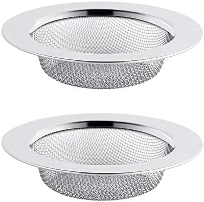 ILLUVA 7,5 x 1,5 cm stal nierdzewna łazienka prysznic filtr do włosów łapacz pokrywa odpływowa kuchnia zlew wtyczka sitko otwór pokrywa (2 sztuki)