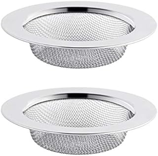 ILLUVA 7,5 x 1,5 cm stal nierdzewna łazienka prysznic filtr do włosów łapacz pokrywa odpływowa kuchnia zlew wtyczka sitko otwór pokrywa (2 sztuki)