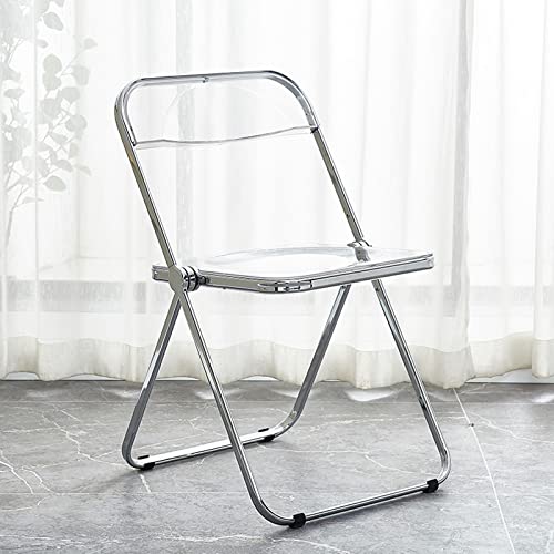 Chaise pliante en acrylique transparent, peu encombrante et facile à nettoyer, idéale pour la salle à manger et la maison