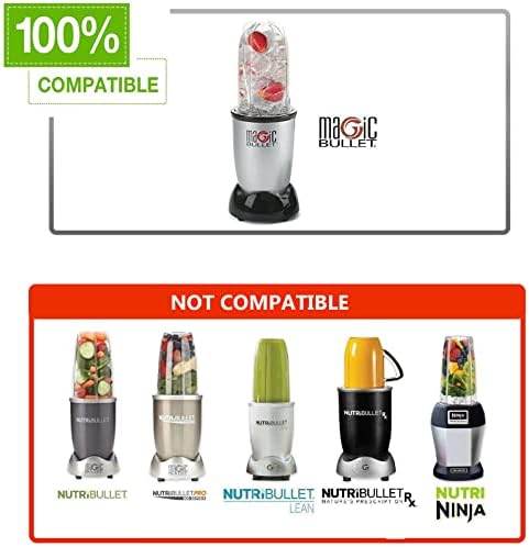Magic Bullet 250W MB1001 Series Replacement Part - Premium Bundle of Blender Replacement Accessories
