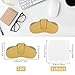 CREATCABIN Leather Sunglasses Case Slim Glasses Case Portable Bag Pouch Lightweight Travel Eyeglasses Holder Cover Pouch with Soft Cleaning Cloth for Women Men Holiday Vacation 6.9x3.4 Inch Yellow