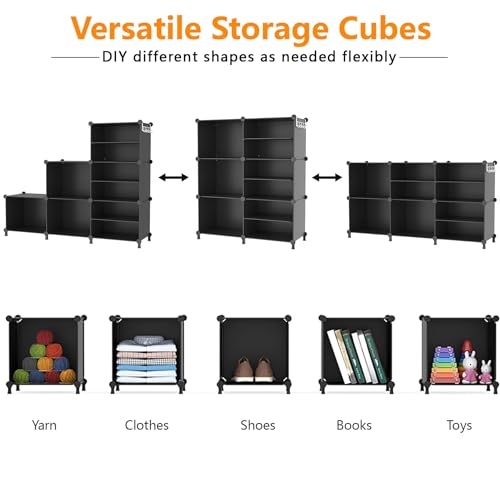 image for AWTATOS Closet Organizer 6 Cube Storage Shelves Portable Closet Clothe