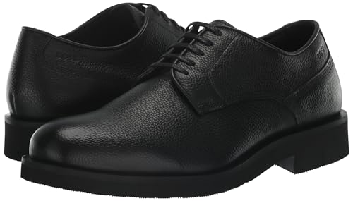 Image of BOSS Men's Baird Grainy Leather Derby Shoes