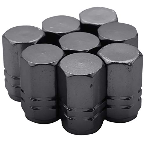 8 pièces pneu tige valve bouchons de valve de roue bouchons de valve de voiture anti-poussière bouchon de pneu, forme hexagonale Cover
