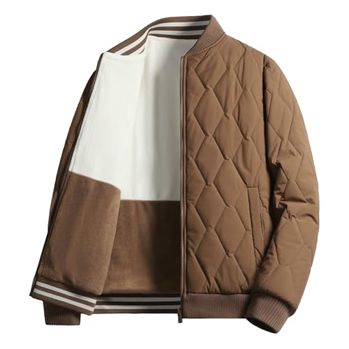 Veste bomber thermique doublée pour homme avec matelassage isolant d'automne