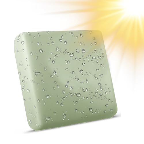 UNBBRRL Waterproof Faux Leather Patio Cushion Cover Stretch PU Outdoor Furniture Sofa Replacement Cushions Covers for Wicker, Rattan and Sectional Sofas (Mint,L 20-25