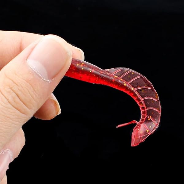 paddle tail swim baits Soft Fishing Lures Set Soft Fishing Lures,6.5cm/8cm Paddle Tail Swimbaits, 60 PCS Soft Plastic Baits with Curly Tails,paddle tail swimbaits Fishing Lures swim baits soft plastic by WDJLMLP - Image 5