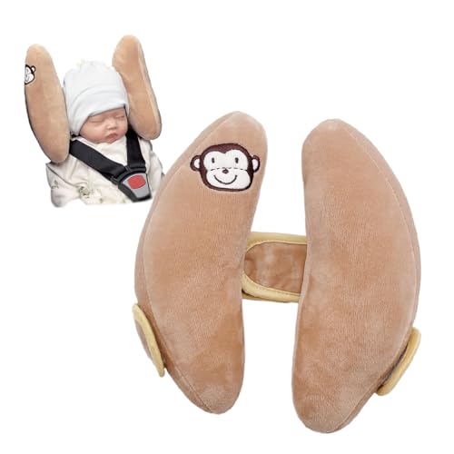 Infant Travel Neck Pillow for Car Seat & Stroller, Brown