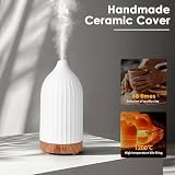 Vankarr Dyfuzor Zapachowy Ceramiczny 250 ml z timerem – Ultradźwiękowy nawilżacz powietrza do aromaterapii z automatycznym wyłączaniem, cichy, do domu i biura