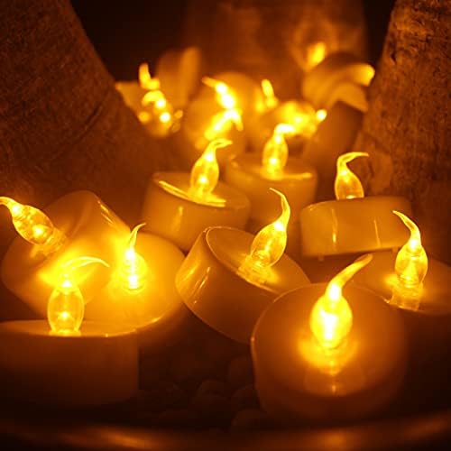 Wilrigir Remote Tealight Candles with 4H 6H 8H Timer,Amber LED Flameless Candles,Cr2450 Battery Powered Tealight,Best for Seasonal Decorations, Parties, Celebrations, Special Events,Pack of 12