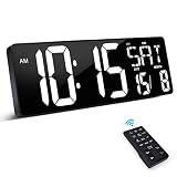 【Reloj Digital Led Pared de 16,5''】 --- Este reloj despertador digital tiene 4,84 pulgadas (12,29 cm) de dígitos grandes y claros, lo que le permite leer este reloj de pared digital más fácilmente en cualquier lugar de la habitación. Este gran reloj de pared digital puede mostrar la hora, la fecha, el mes, el día y la temperatura, brindarle un sentido visual claro y cómodo. Excelente opción para decoración del hogar, oficina, aula, gimnasio, personas mayores y personas con discapacidad visual.