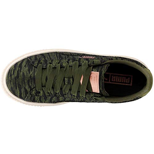 PUMA womens Basket Platform Vr Wn Sneaker, Olive Night-olive Night, 8.5 US